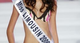 Sophie Vouzelaud, Miss Limousin 2006, in a swimsuit.