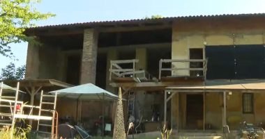 House where two children lived in Lauriano, Italy.