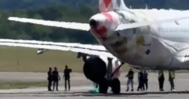 Man 'commits suicide' by 'throwing himself' into passenger jet engine