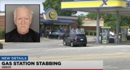 Man stabbed victim in throat at store checkout line