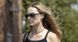 Margot Robbie steps out wearing sunglasses after  Ibiza and Glasto