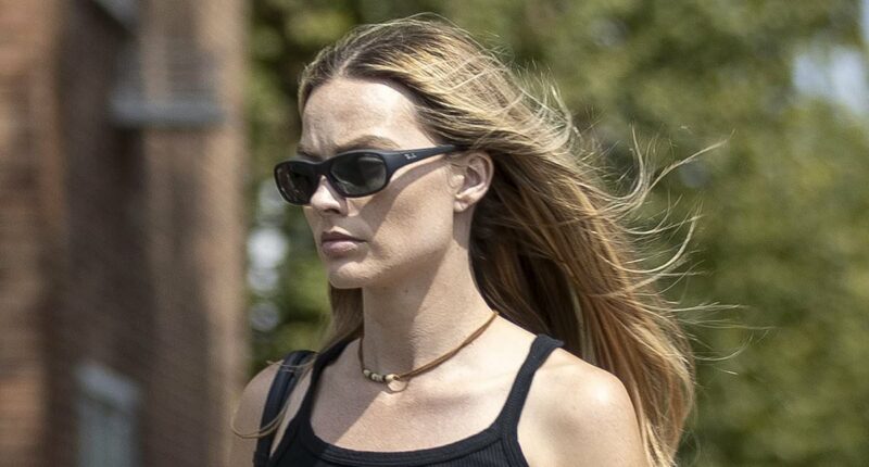Margot Robbie steps out wearing sunglasses after  Ibiza and Glasto