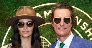 Matthew McConaughey joins his wife Camila Alves at Wimbledon