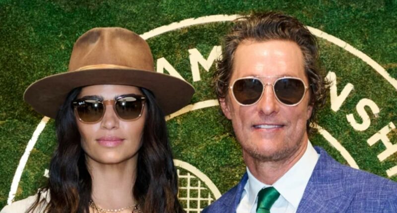 Matthew McConaughey joins his wife Camila Alves at Wimbledon
