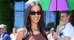 Maya Jama wows in figure-hugging burgundy dress at Wimbledon