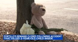 Memorial grows after toddler killed, 13 injured in crash at Oswego Portillo's at 2810 Route 34