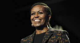 Former first lady Michelle Obama speaks at a campaign rally for democratic presidential nominee Vice President Kamala Harris in Kalamazoo, Mich., on Oct. 26, 2024. (AP Photo/Jacquelyn Martin, File)