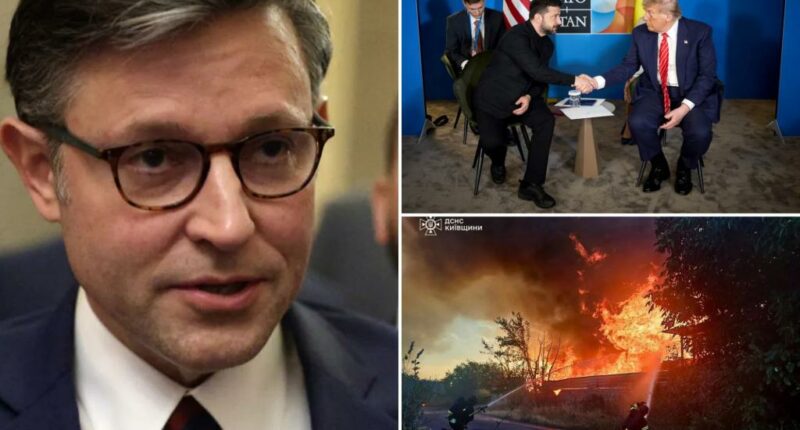 Mike Johnson steps up calls for fresh Russia sanctions to 'send Putin a message' after Trump ripped Russian's 'bulls---'