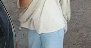 Photo of Carolina Wilga at a petrol station.