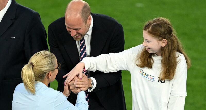 'Mystery' girl who charmed the nation when she stood alongside Prince William on Euros podium speaks out after her identity is revealed