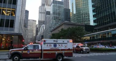 NFL employees urged to 'hide' in building after shooter with assault rifle opens fire at league HQ in New York