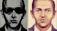 Two illustrations of D.B. Cooper.