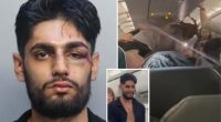 New Jersey man Ishaan Sharma gets pummeled after instigating fight on Frontier Airline flight