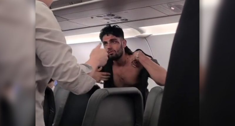 New Jersey man taken away in handcuffs after brawl on Frontier flight to Florida