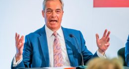 Alamy Live News. 3BKW7JH London, UK. 23 Jun 2025. Nigel Farage MP (pictured responding to questions in various states of emotion) and Zia Yusuf lead a Reform party press conference in Westminster. Reform UK floats the policy idea of the Britannia Card an offer to the ?internationally mobile wealth creators'. They will get the card for a one off ¿250,000 landing fee, which allows UK taxation only on a remittance basis and no tax on international wealth, incomes or gains, also no inheritance tax. They ?will also get a Britannia Residence Permit' - a 10 year renewable multi-entry residence permit. Credit: Guy Bell/Alamy This is an Alamy Live News image and may not be part of your current Alamy deal . If you are unsure, please contact our sales team to check.