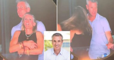 New video of moment Astronomer CEO Andy Byron is busted cuddling HR chief 'mistress' on Coldplay kiss cam