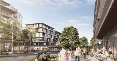 A depiction of the new Frenchs Forest town centre.