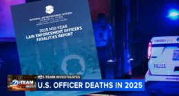Number of law enforcement officers killed nationwide decreased in first half of 2025 compared to last year, data shows