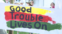 People in Aiken take part in national Good Trouble rally