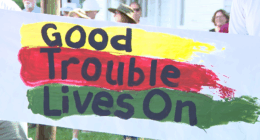 People in Aiken take part in national Good Trouble rally