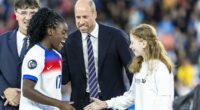 People praise 'fabulous' mystery girl who broke royal protocol with Prince William on Euros podium - as her identity is finally revealed