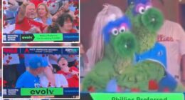 Phillie Phanatic hilariously recreates viral Coldplay kiss cam scandal