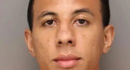 Mugshot of Taj Taylor, 27, arrested for claiming his laptop was a bomb.
