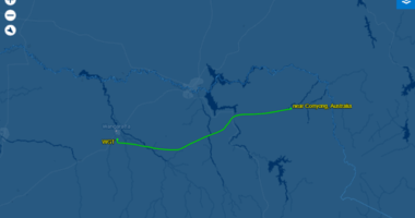 Missing light plane Snowy Mountains map