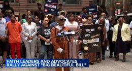 Politicians, pastors protest downtown Chicago as House gears up to vote on Trump's 'big beautiful bill,' citing Medicaid cut fears