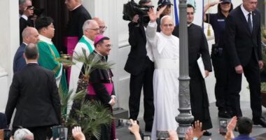 Pope Leo XIV celebrates Mass in parish church with special ties to his Augustinian order