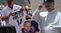 Pope Leo XIV gives autographed jersey to White Sox player from 2005 World Series team