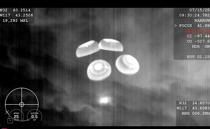 Private spaceflight ends with a Pacific splashdown for astronauts from India, Poland and Hungary