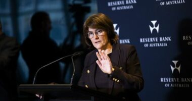 Reserve Bank of Australia governor Michele Bullock during a press conference