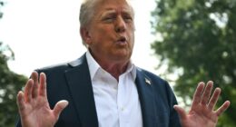 President Trump speaking to the press.