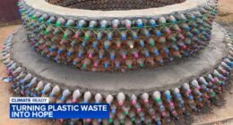 Recycled plastic bottles used to build classrooms, building for Hinsdale woman Kellie O'Brien's School for the Maasai in Africa