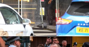 Ring of steel around Canary Wharf hotel being used to house migrants