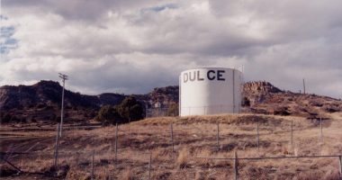 Water tower in Dulce, New Mexico.