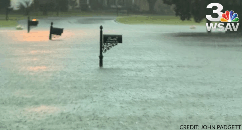 Several roads flooded, power outages across Coastal Empire, Lowcountry