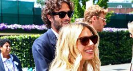 Sienna Miller joins glamorous Katherine Jenkins at Wimbledon