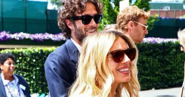 Sienna Miller joins glamorous Katherine Jenkins at Wimbledon