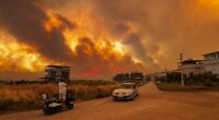 Europe is sweltering under a deadly heat dome, triggering wildfires across Turkey (pictured) and Greece