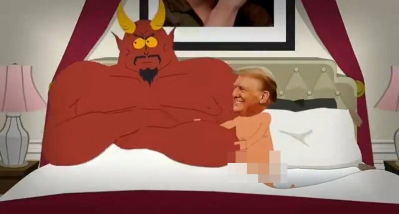 South Park shows Donald Trump in bed with SATAN as cartoon mocks him