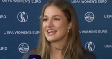 Spanish royals gush about team's 'impressive generation of footballers' as they join Prince William and daughter Charlotte, 10, for highly-anticipated UEFA final in Switzerland