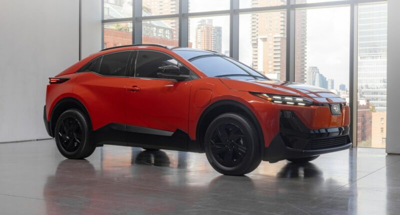Subaru’s new Uncharted EV looks like an undercover Toyota C-HR