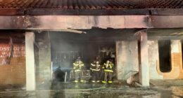 Suspect arrested after car crashes into post office and catches fire in San Jose, California