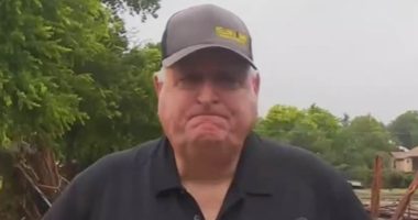 Texas rancher fights back tears describing flooded town's devastation