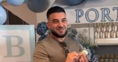 The Block's Adrian Portelli's lavish baby shower for pregnant partner