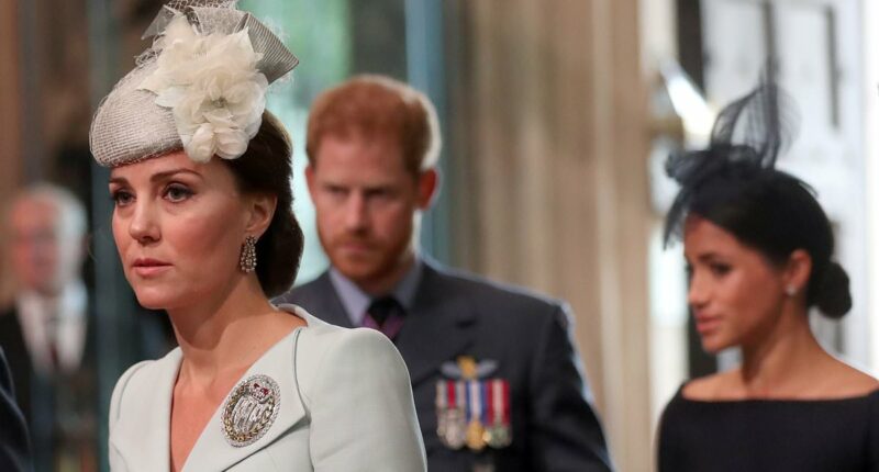 The moment Prince William acted as a 'human shield' between feuding Kate Middleton and Meghan Markle, according to body language expert