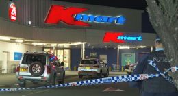 The brawl allegedly broke out between a group of men at 5pm yesterday inside the Kmart in Mount Druitt Westfieldsï»¿.
