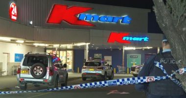 The brawl allegedly broke out between a group of men at 5pm yesterday inside the Kmart in Mount Druitt Westfieldsï»¿.